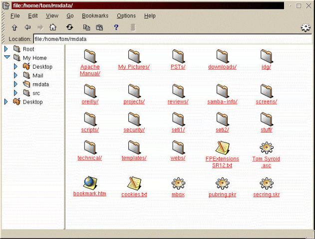 A mounted Samba share viewed from KDE's File Manager